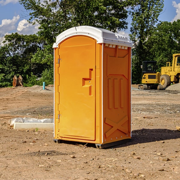 how often are the porta potties cleaned and serviced during a rental period in Brenham